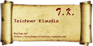 Teichner Klaudia névjegykártya